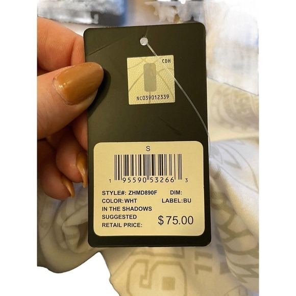 NBA NEW Hoodie Sweatshirt Men’s Small Basketball White Spell Out - Picture 10 of 12